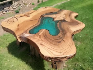 what is live edge wood stump coffee table